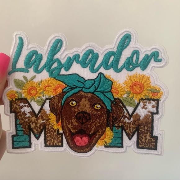 “Labrador Mom” Embroidery Iron On Patch, Leopard German Shephard, Dog Lover - Picture 5 of 5